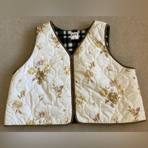 Woolrich x Target quilted floral vest zip front size 3X